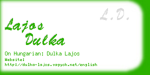 lajos dulka business card